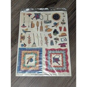 Vintage Current Inc Cute Country Border Home Sticker Sheet Scrapbook Cottagecore